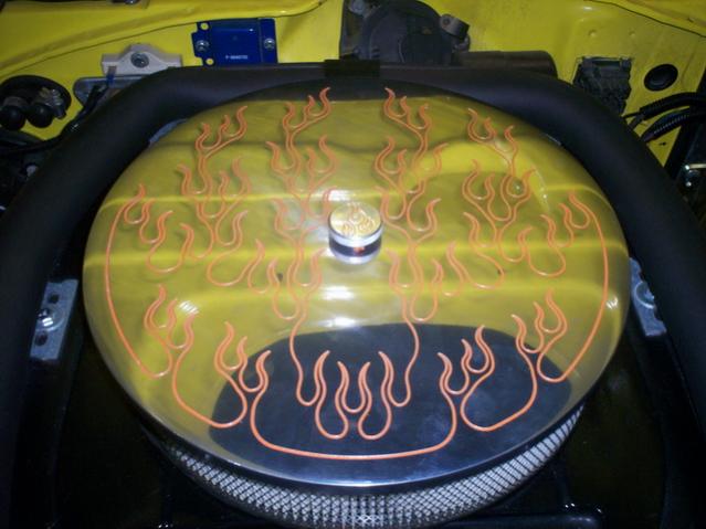 1966 Coronet 500 - custom flamed billet air cleaner lid.jpg