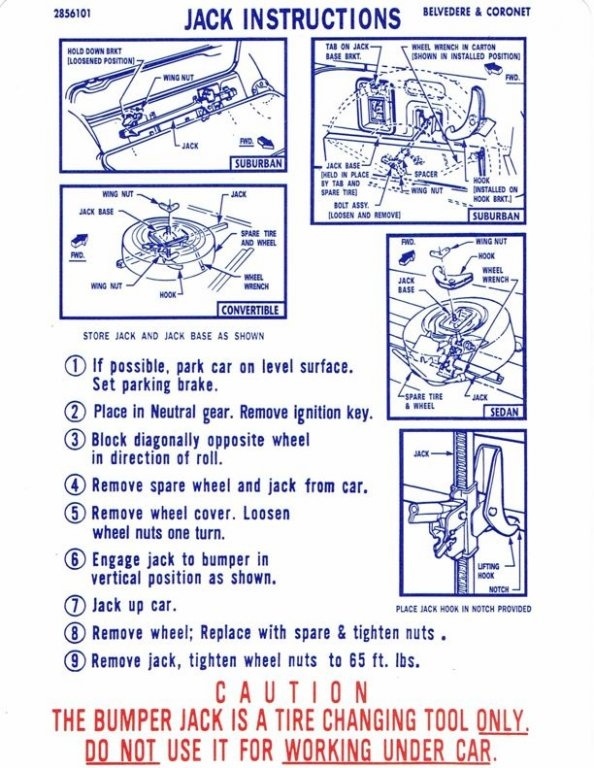 1969 Belvedere and Coronet Jack Instructions.JPG