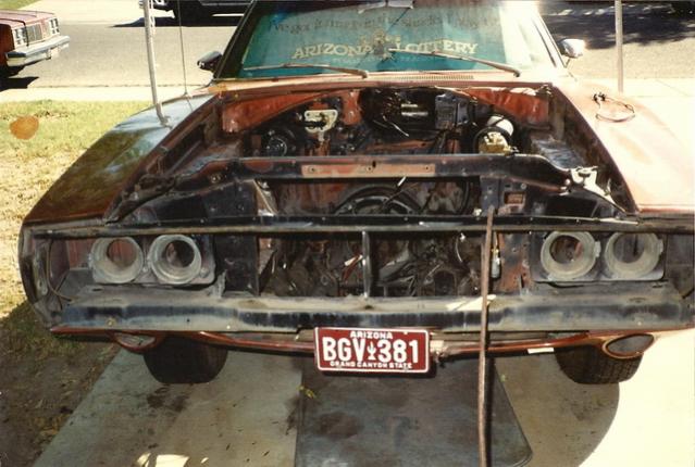1970 Charger RiT - engine compartment before restoration #6.jpg