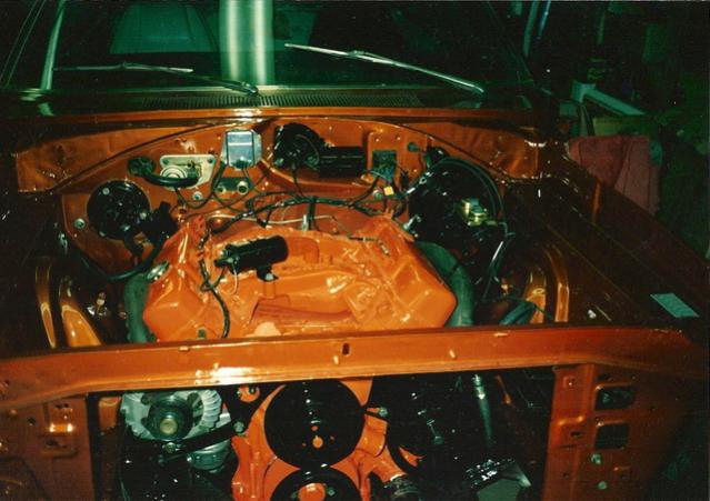 1970 Charger RiT - engine compartment during restoration #5.jpg