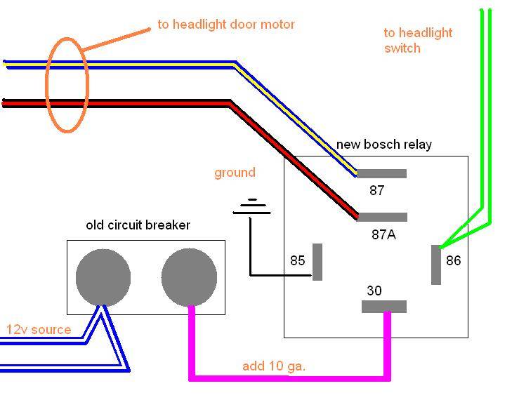 1970_Charger_headlight_door_relay_upgrade.JPG