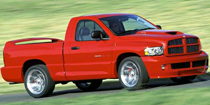 2005 Ram SRT-10 Viper V-10 bright red.jpg