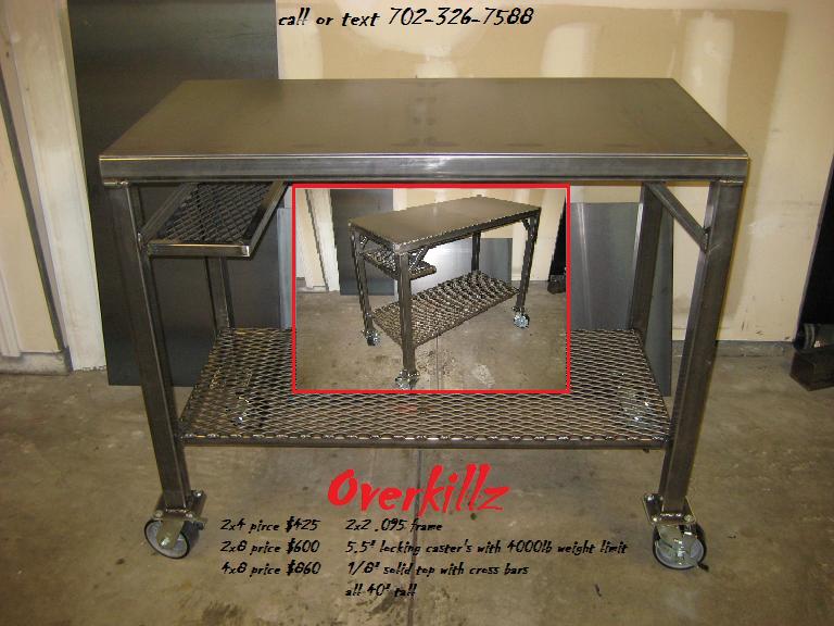 FOR SALE - Heavy duty steel work benches / welding tables 