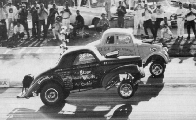 41 Willys Gasser A-G Stone Woods & Cook Swindler black against a 33 Willys.jpg