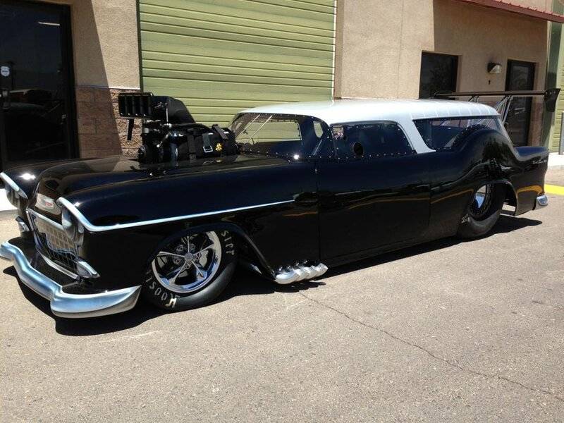 55 Bel Air Nomad Pro-Mod Lawren Jones died July 5th 2014 Albuquery Drag Way.jpg