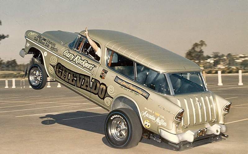 55 Bel Air Nomad Wagon Chevado wheelie car #1.jpg