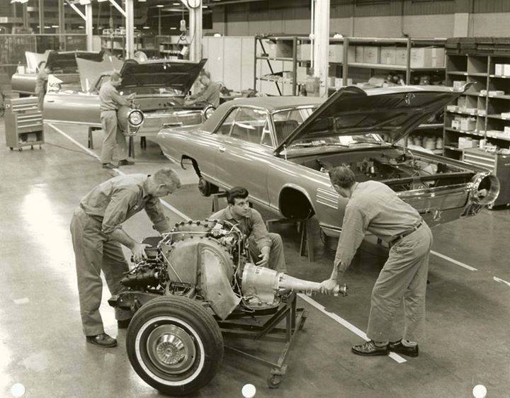 63 Chrysler Ghia Turbine Fury Car Engine #1 assembly plant floor.jpg