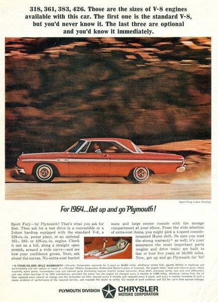 64 Plymouth Sport Fury Advert. #1.jpg