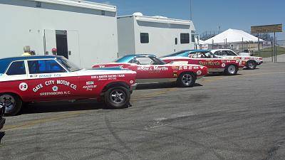 65 Belvedere AWB AFX Sox & Martin #6 with other Sox & Martin cars.jpg