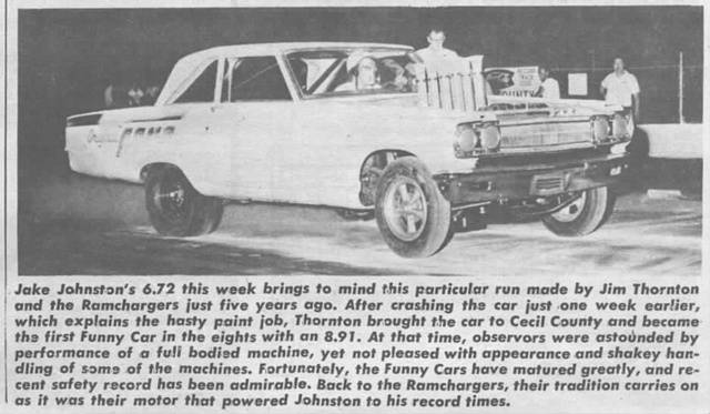 65 Coronet AWB AFX Dodge Ramchargers #5 Jake Johnson 1st in the 8's.jpg