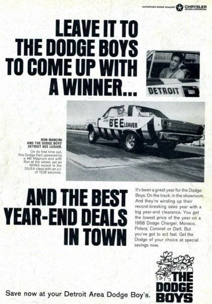 68 Dart GTS-S 440ci SS-EA Ron Mancini Dodge Boys Advert. #1.jpg