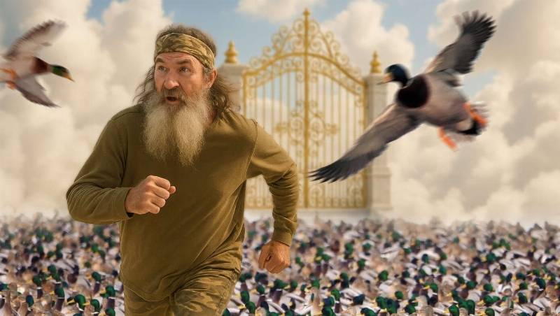 Image for article: Oh No: Phil Robertson Greeted In Heaven By 12 Million Angry Ducks