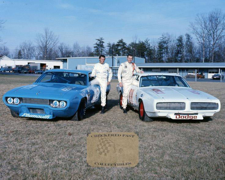 72 Roadrunner Nascar #43 Richard Petty (different spoiler) & Buddy Baker #11 Charger.jpg