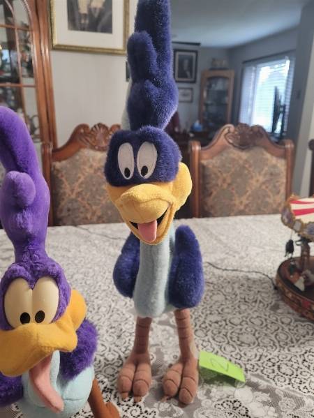 May be an image of bird and toy