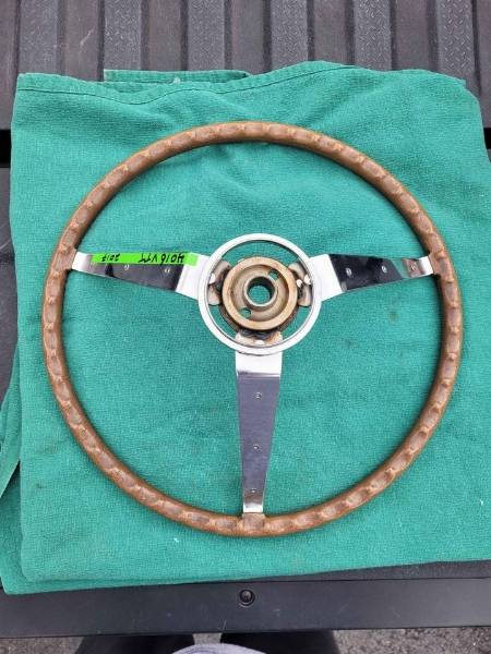 Product photo of MOPAR 1964 - 1968 A body, B body & C Body Woodgrain Steering Wheel Barracuda Charger Coronet etc..