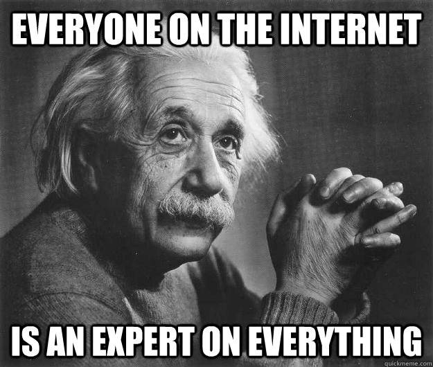 Albert Einstein Everyone on the Internet is an expert.jpg
