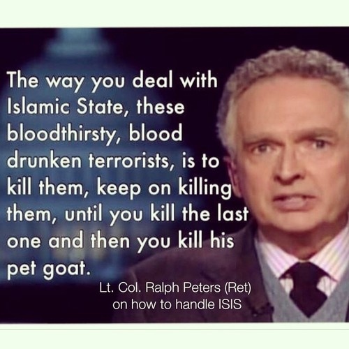 American Lt. Col. Ralph Peters on how to deal with ISIS.jpg