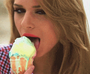 Babe licking Ice Cream.gif