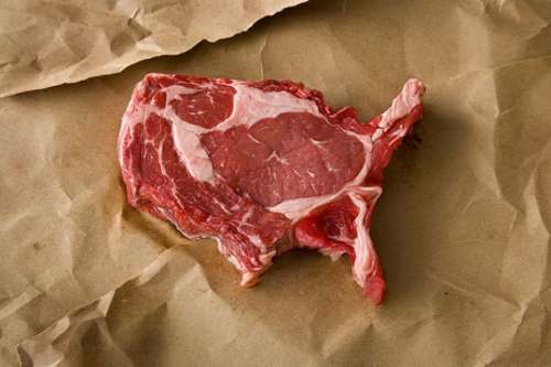 Beef Americas food -USA shaped Meat-Beef steak-.jpg