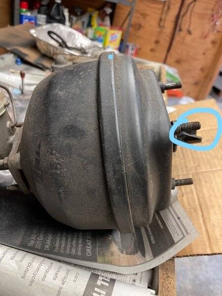 Brake booster with damaged shaft.JPG