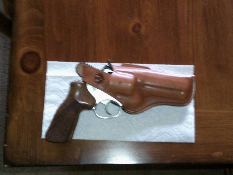 Budnicks Ruger 4in SS .357 GP100 Match & holster.JPG