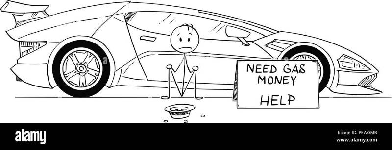 car-owner-sitting-and-begging-for-gas-money-PEWGMB.jpg