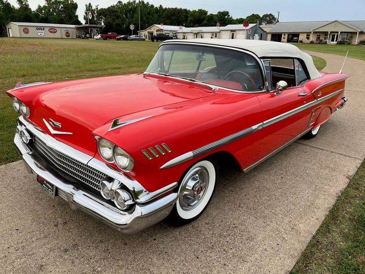 1958 Chevrolet Impala Convertible front quarter, top up