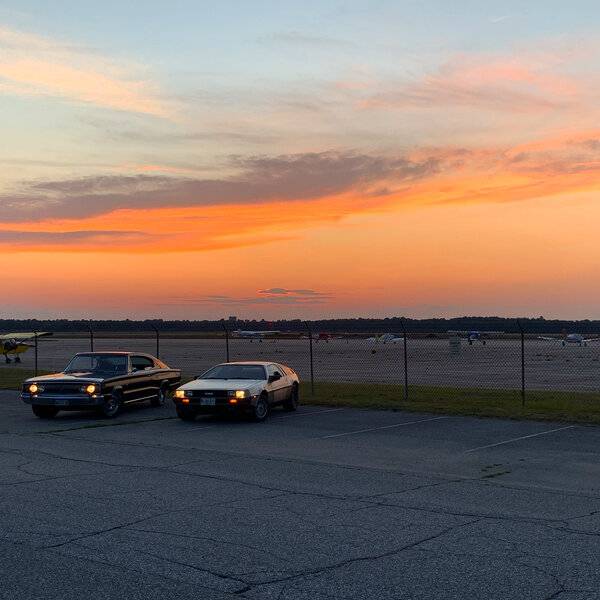 DeLorean Sunset.JPG