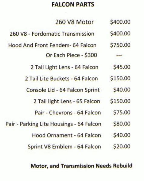 Falcon - Parts For Sale.JPG