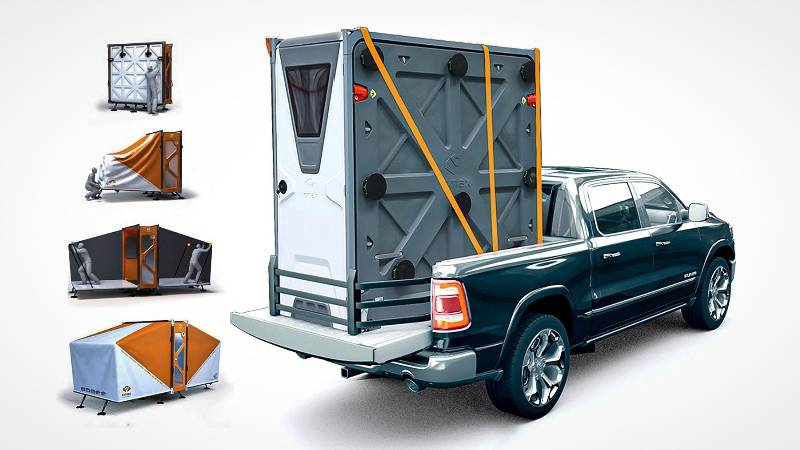 CMAX Systems' portable building can be assembled by two people in 11 minutes without tools