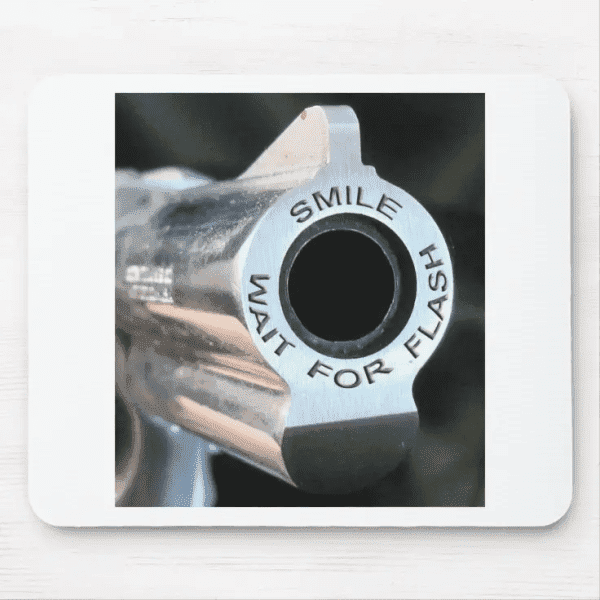 Gun - Smile & Wait fro the flash - barrel of the .44 Mag Smith & Wesson 629.png