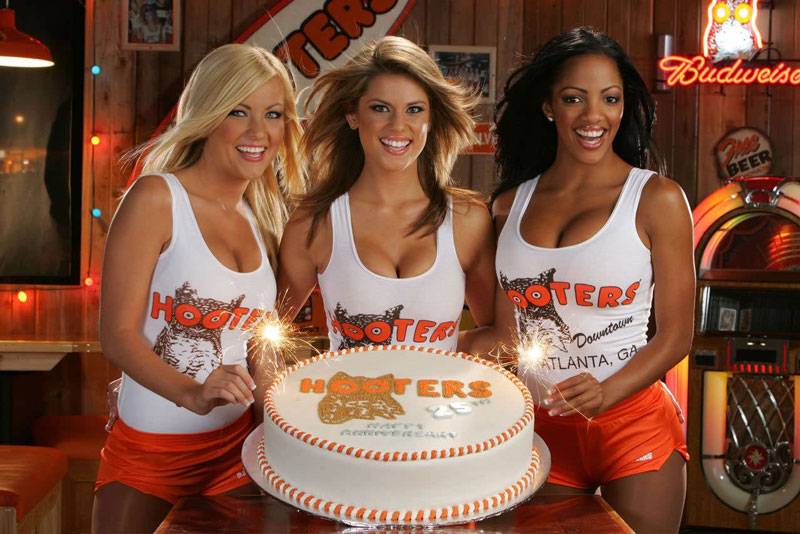 Happy Birthday Babe Hooters Girls & Cake.jpg