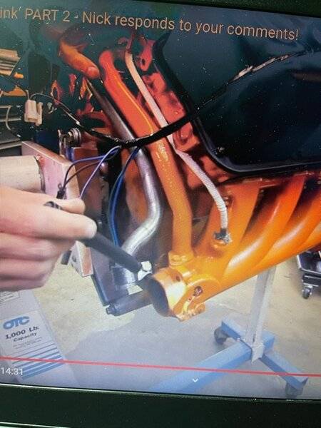 Heat tube to exhaust header.JPG