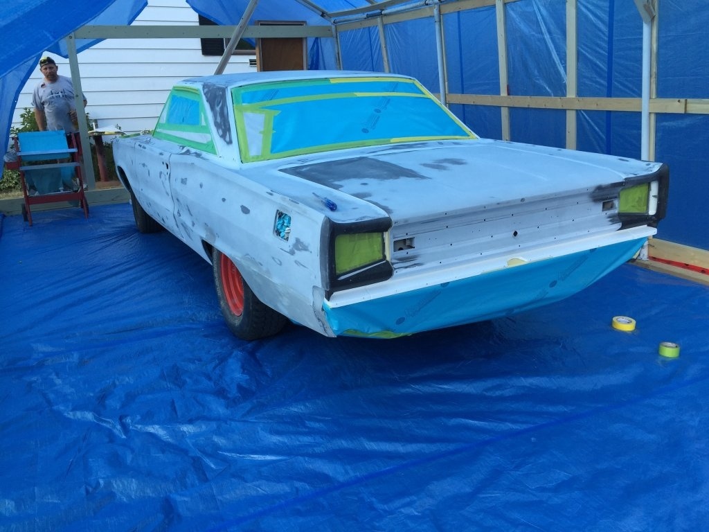 Back Yard Paint Job In The Hillbilly Paint Booth For B Bodies