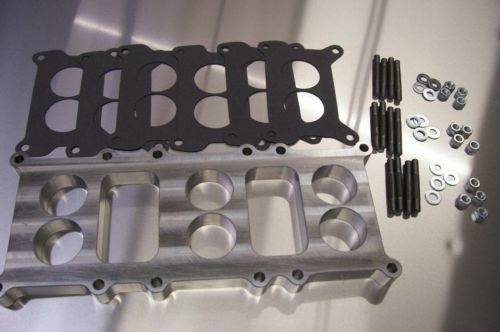 Intake 340-383-440 3x2bbl 6bbl Aluminum Spacers 1 inch 1 piece Ebay $129.95.jpg