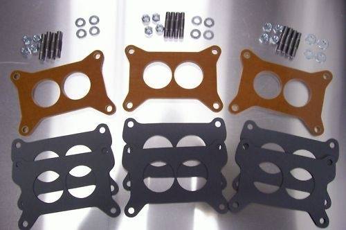 Intake 340-383-440 3x2bbl 6bbl Phenolic Spacers 0.250 inch 3 piece Ebay $95.jpg