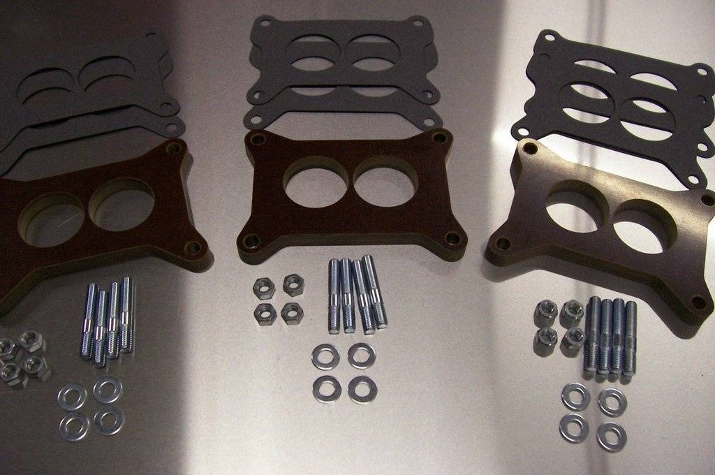 Intake 340-383-440 3x2bbl 6bbl Phenolic Spacers 0.500 inch 3 piece Ebay $110.jpg