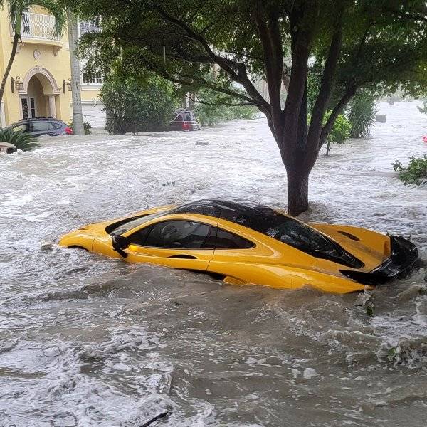 Mclaren under water in Naples, Florida.JPG