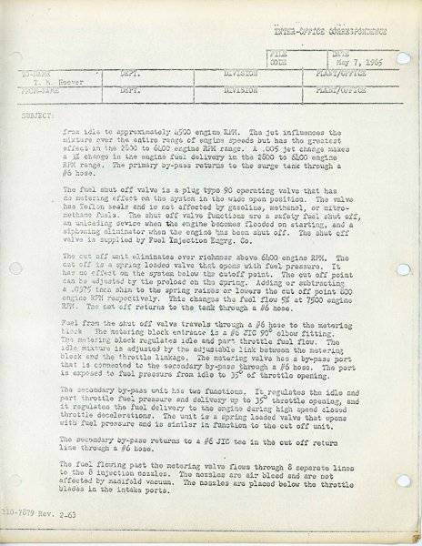 Mopar 65 AFX Hilborn FI Engineering memo from T.T. Coddington to T.M. Hoover #2.jpg