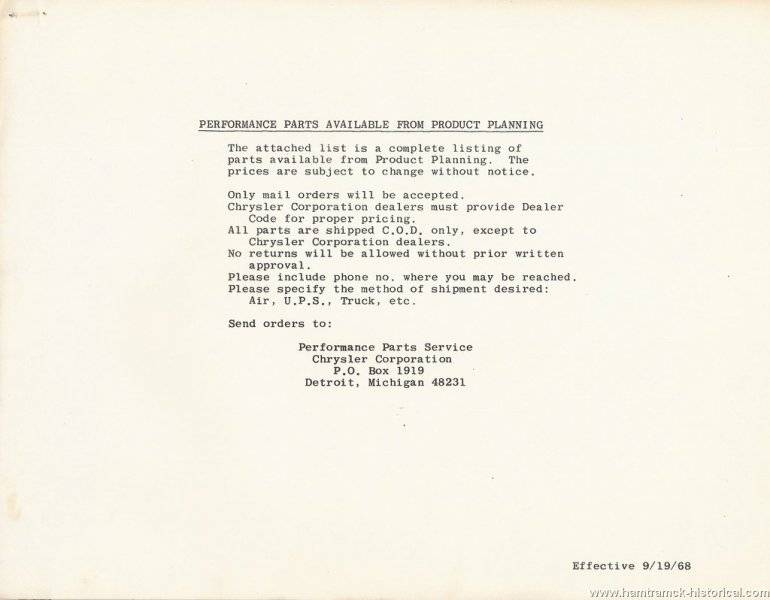 Mopar 68 Hi-Po Parts Available From Product Planning #1 cover.jpg