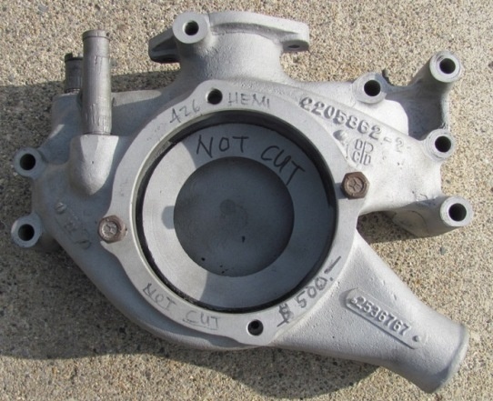 nascar a-990 circle track drag race 426 hemi water pump housing.JPG