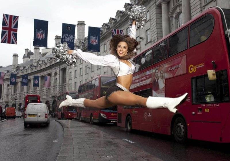 Oakland Raiders Raiderette cheerleader Michelle in London.jpg