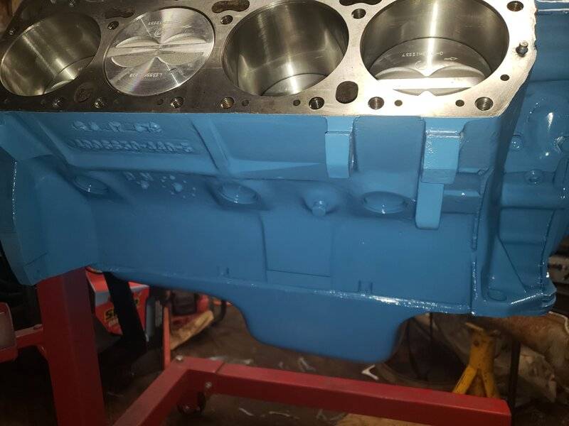 Think I screwed up painting my engine block For B Bodies Only Classic