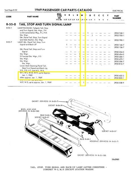 Differences in 69 SuperBee taillamps | For B Bodies Only Classic Mopar
