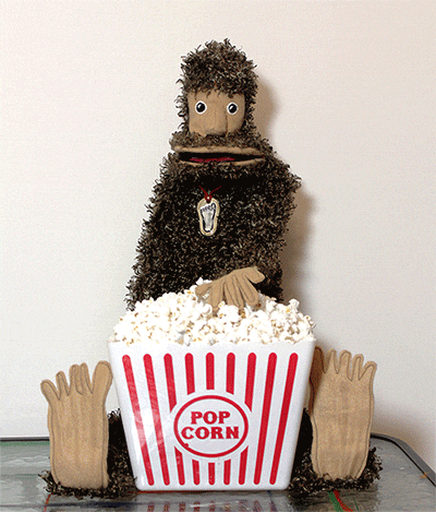 Popcorn Bigfoot eating.gif