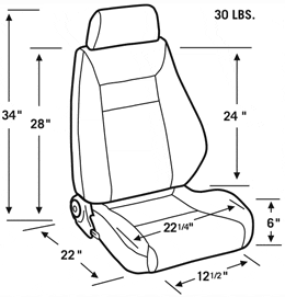Pro Car-Scat Elite 1100 #51 dimensions sketch.gif