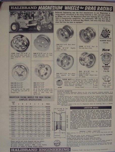 Rim Halibrand 1965 catalog Drag Magnesium wheels Advert. #1.jpg