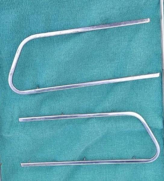 1964 1965 Dodge Polara Hardtop 2dr Rear Panel U Trim Moldings - PAIR OEM - Picture 1 of 3