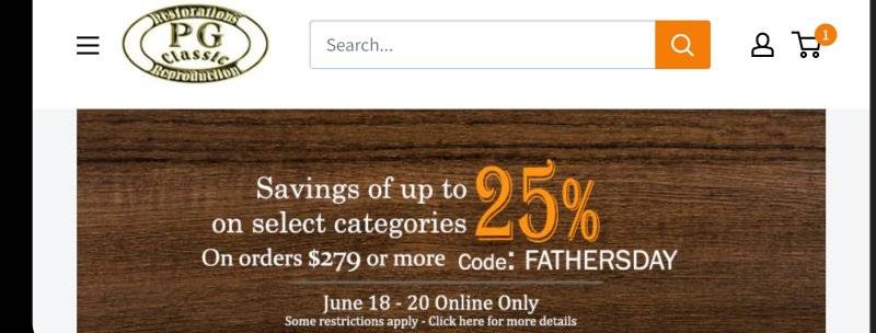 PG classic discount code 20% off | For B Bodies Only Classic Mopar Forum