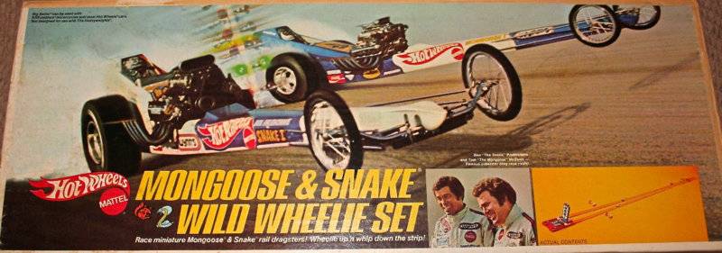 hot wheels snake and mongoose dragster set